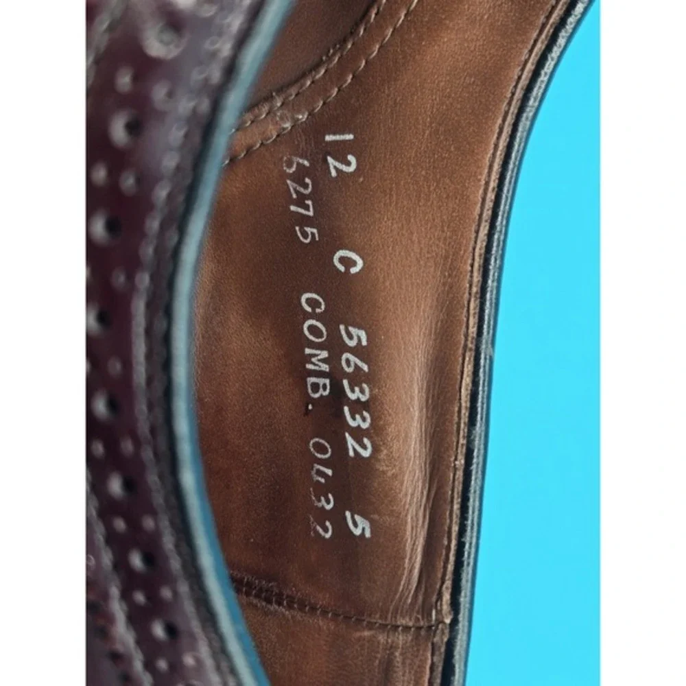Allen Edmonds McAllister Shoes Burgundy Men Size 12 C Made USA Businessman Dress